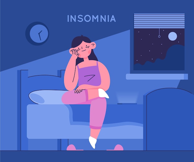 Insomnia concept illustration