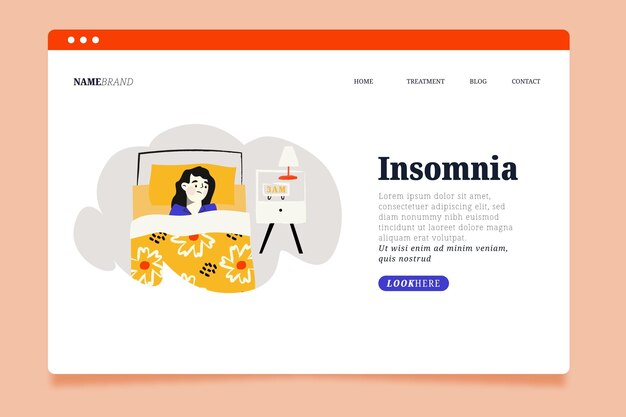 Insomnia landing page concept