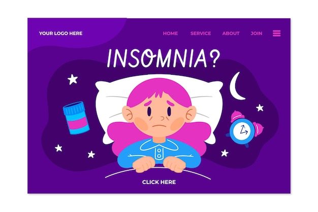 Insomnia landing page design