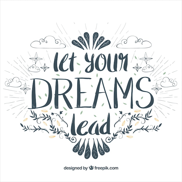 Free Vector inspirational lettering background