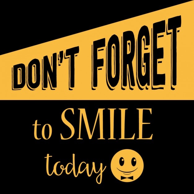 Free Vector inspirational quote dont forget to smile today