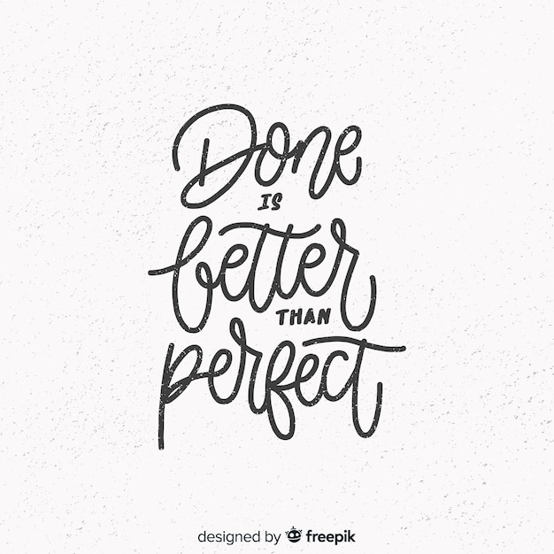 Free vector inspirational quote with hand drawn lettering