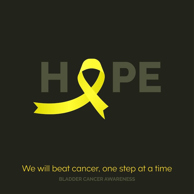 Free Vector inspiring change bladder cancer awareness design template