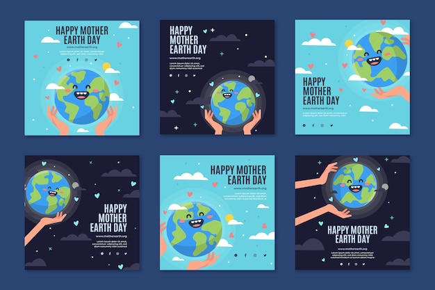 Instagram posts collection for mother earth day celebration