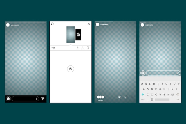 Free Vector instagram pstories interface template design