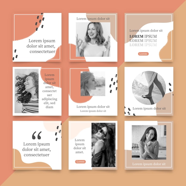 Instagram puzzle feed template