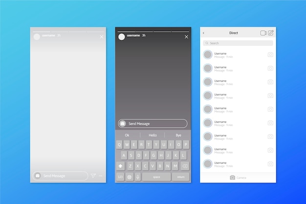 Free Vector instagram stories interface template