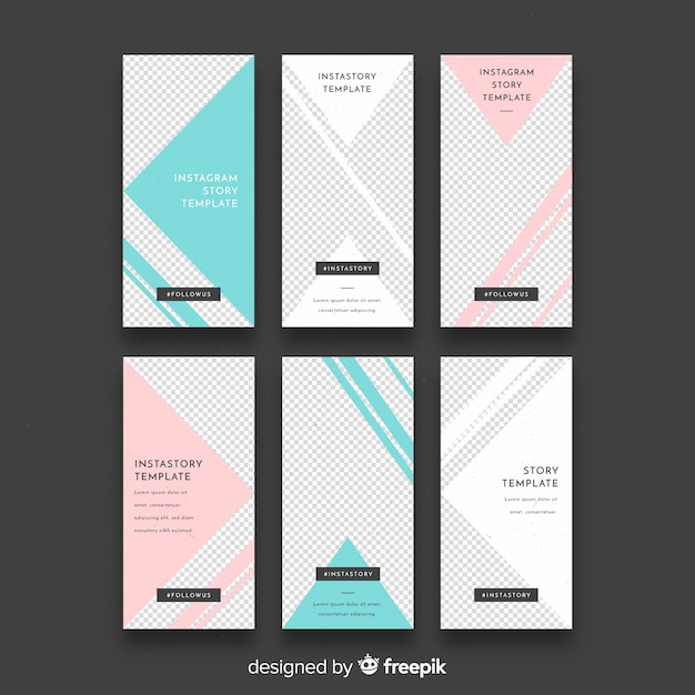 Free Vector instagram stories template