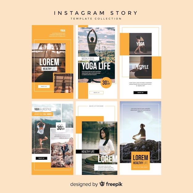 Free Vector instagram stories templates