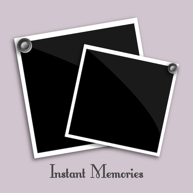 Instant photographs vector