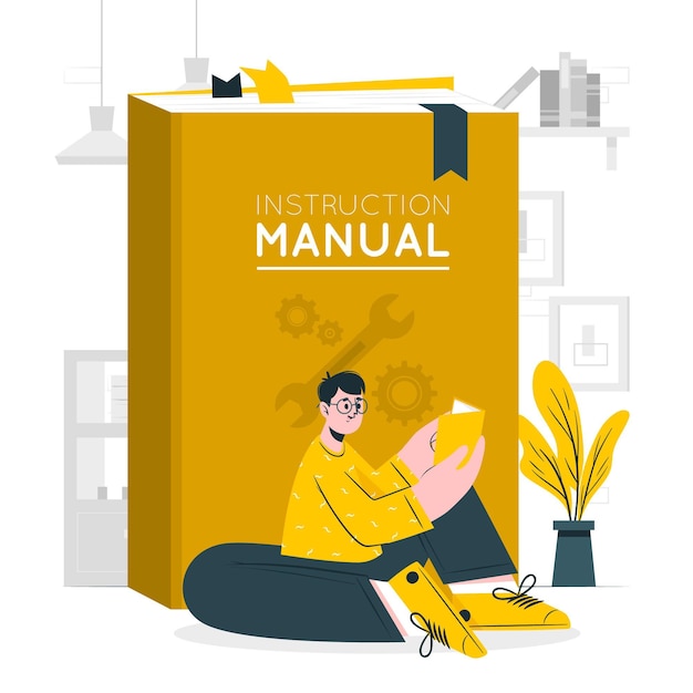 Instruction manual concept illustration