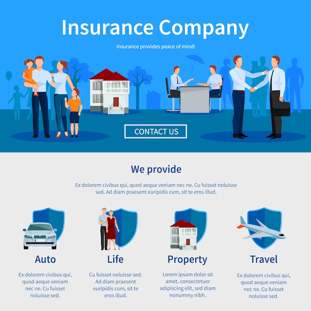 Insurance company one page website