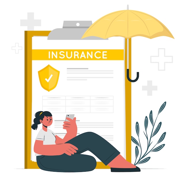 Free vector insurance  concept illustration