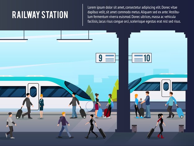 Intercity Railway Station Illustration