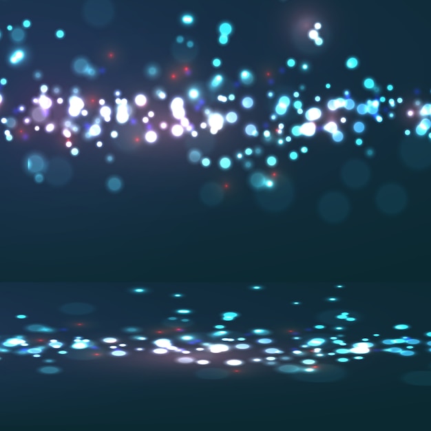 Free Vector interior background with bokeh lights  