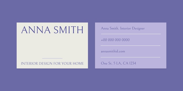 Interior design business card template