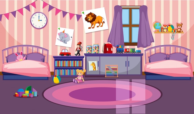 Interior of girls room