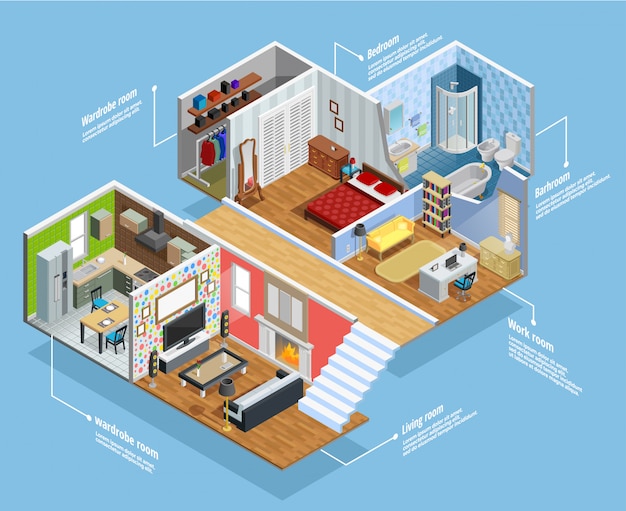  Interior Isometric Composition 