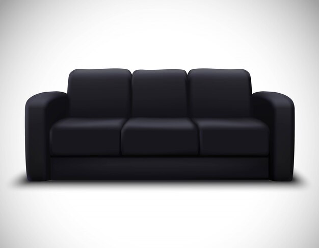 Interior Mockup Realistic Element Sofa Poster