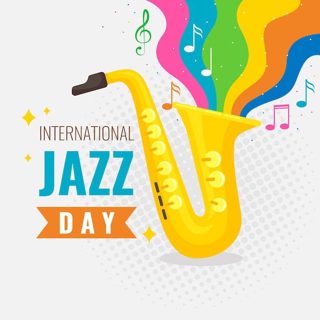 Free Vector internationa jazz day event concept