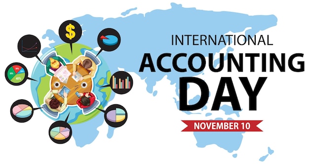 Free Vector international accounting day banner design