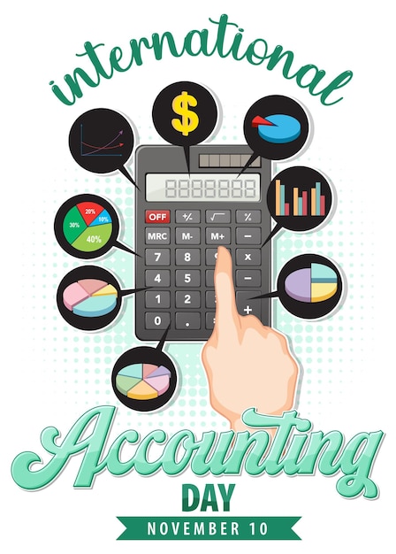 Free Vector international accounting day logo design