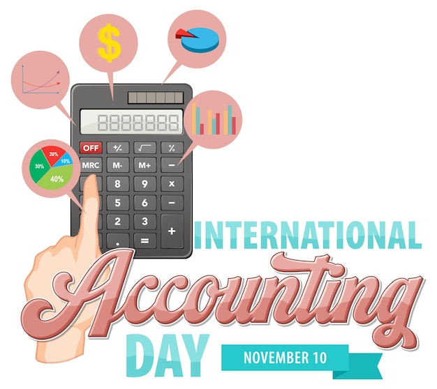 Free Vector international accounting day logo design