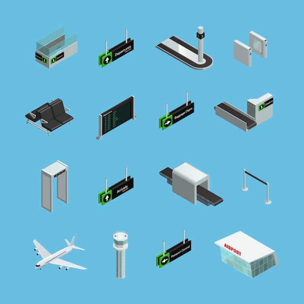 International airport terminals