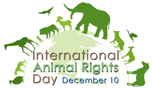 Free vector international animal rights day banner design