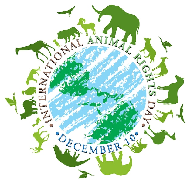 Free Vector international animal rights day banner design