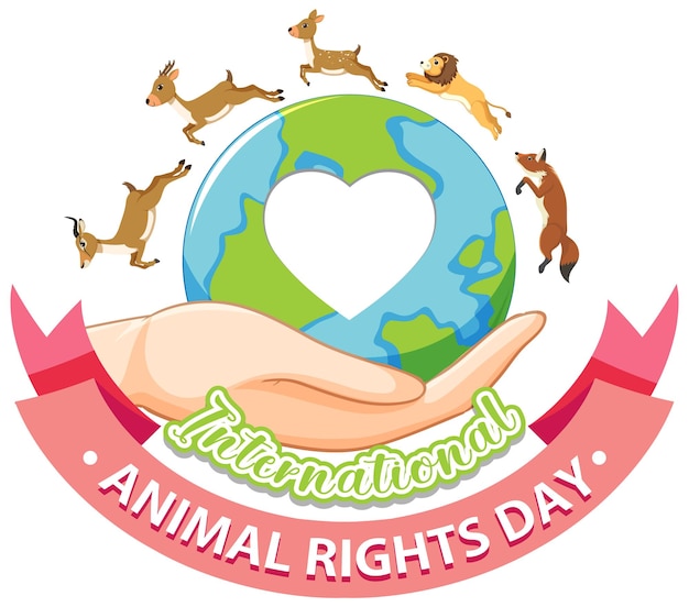 Free Vector international animal rights day banner