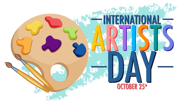 Free Vector international artists day poster design