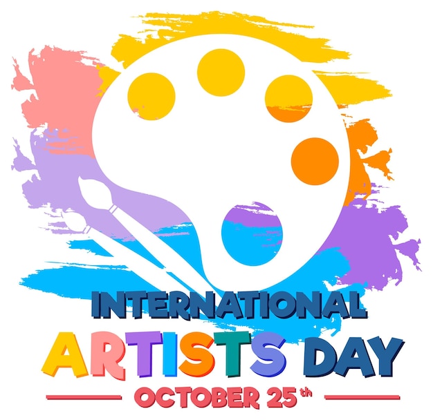 Free Vector international artists day poster design