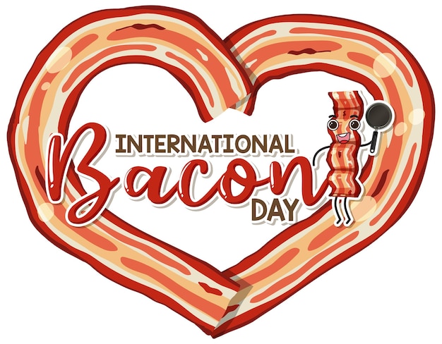 Free Vector international bacon day banner