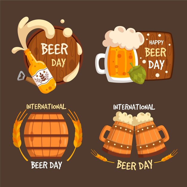 International beer day badges collection