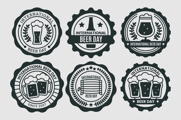 International beer day labels collection