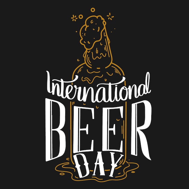 International beer day lettering