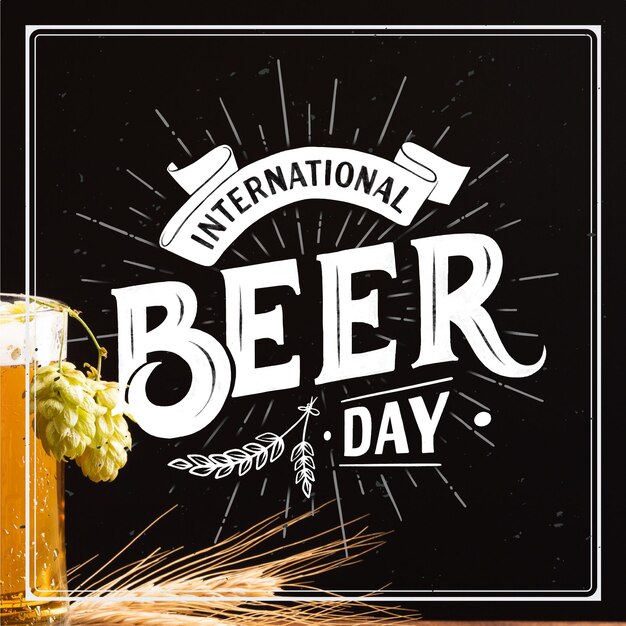 International beer day lettering