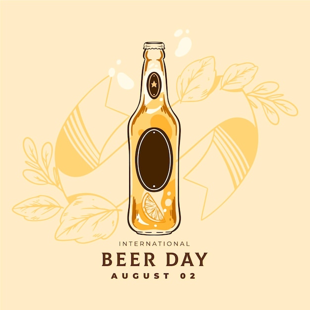 International beer day with bottle