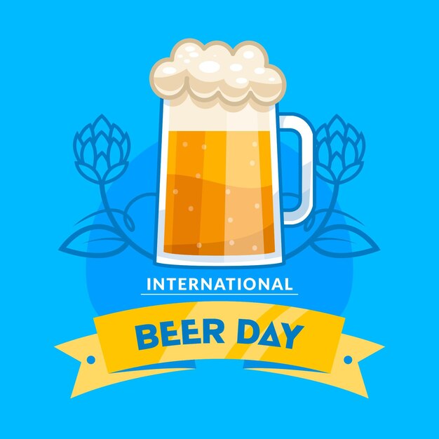 International beer day with foamy pint