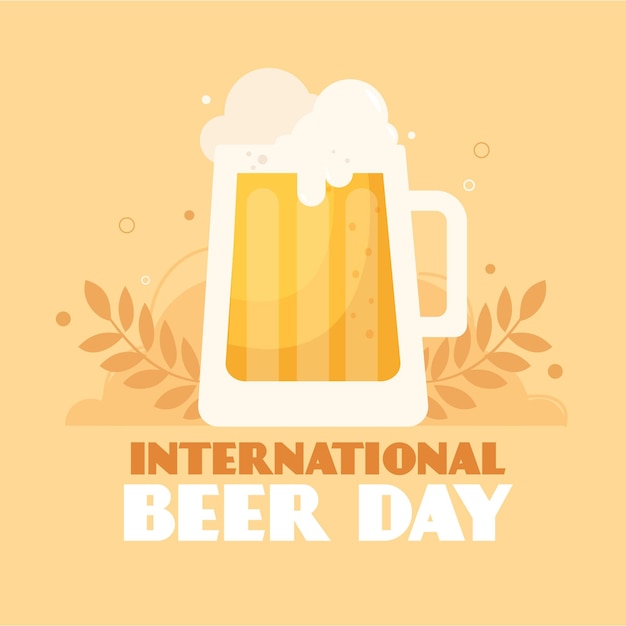 International beer day with foamy pint