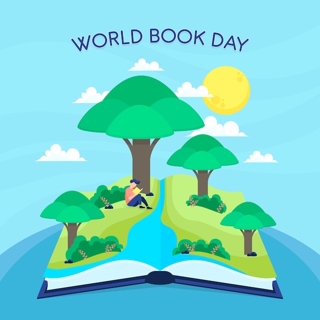 International book day clear mind concept