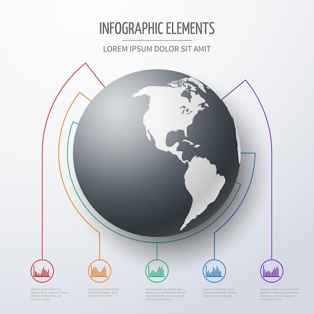 Free Vector international business infographic template