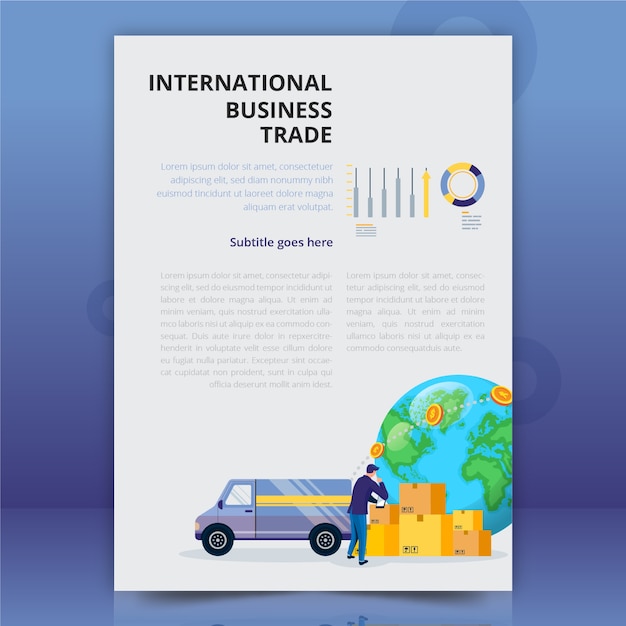 Free Vector international business trade document