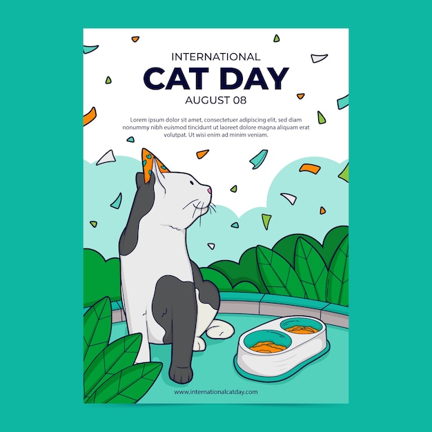 International cat day poster