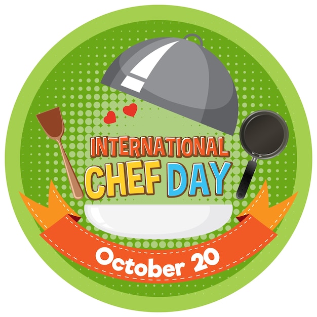 Free Vector international chef day poster design