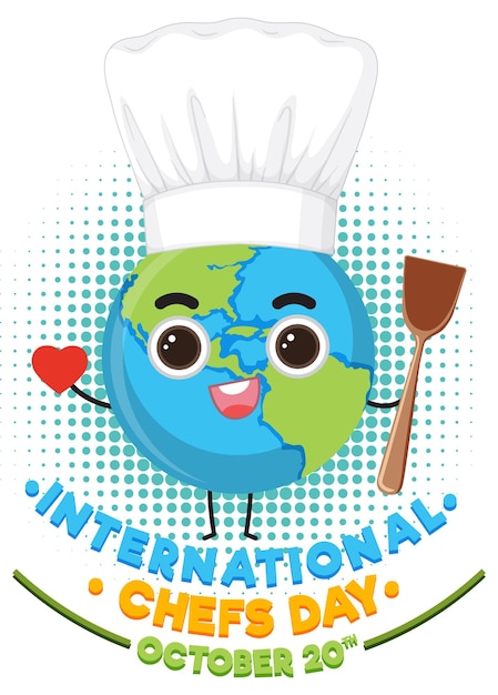 Free Vector international chef day poster design