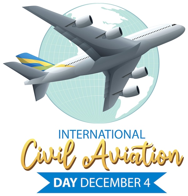 International Civil Aviation Day icon banner