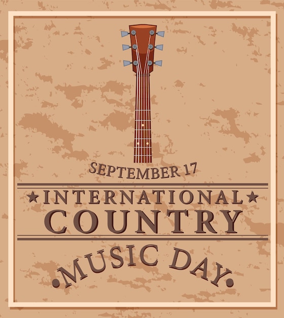 Free vector international country music day