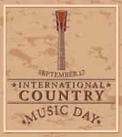 Free vector international country music day